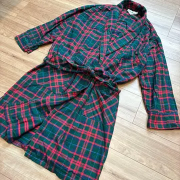 80s 빈티지 L.L.Bean 플란넬 목욕 가운 미국제