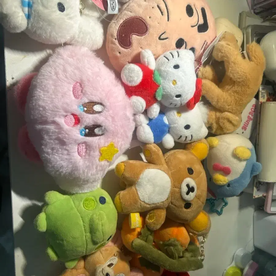 인형 일괄 구치파치 별의커비 짱구할아버지 키링 헬로키티 리락쿠마 산리오