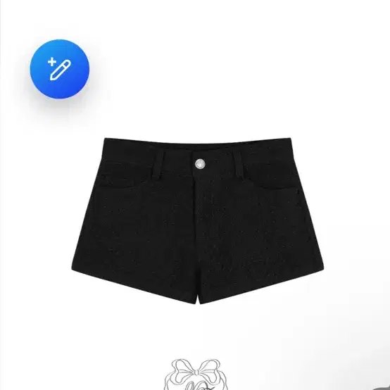(트위드 팬츠) 클라우드이모션 블랙 트위드 숏팬츠