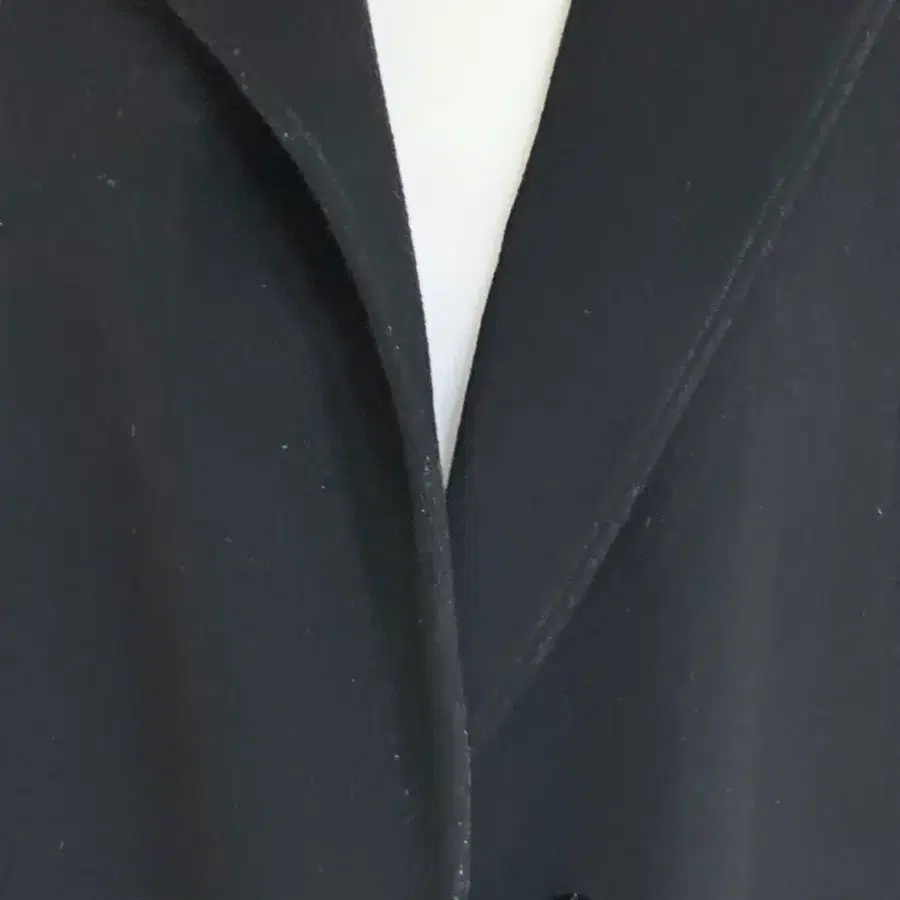 여성 브이넥 카라 허리끈 긴팔 롱코트 블랙
