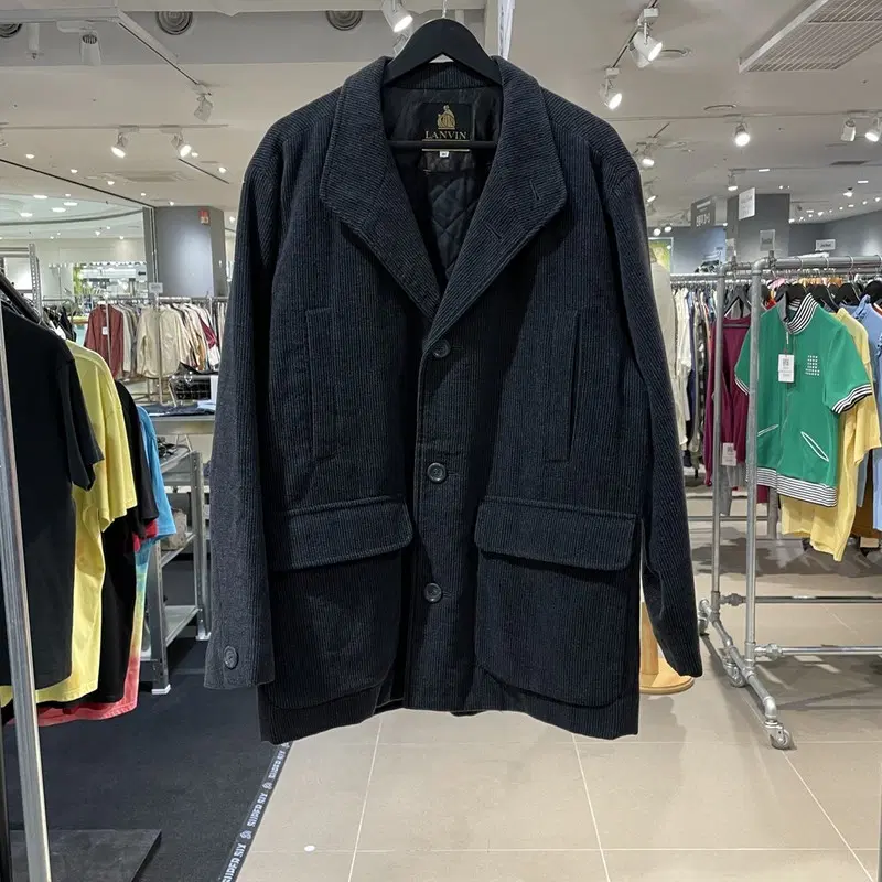 LANVIN CLASSIQUE 울 앙고라 코듀로이 자켓 남성 L