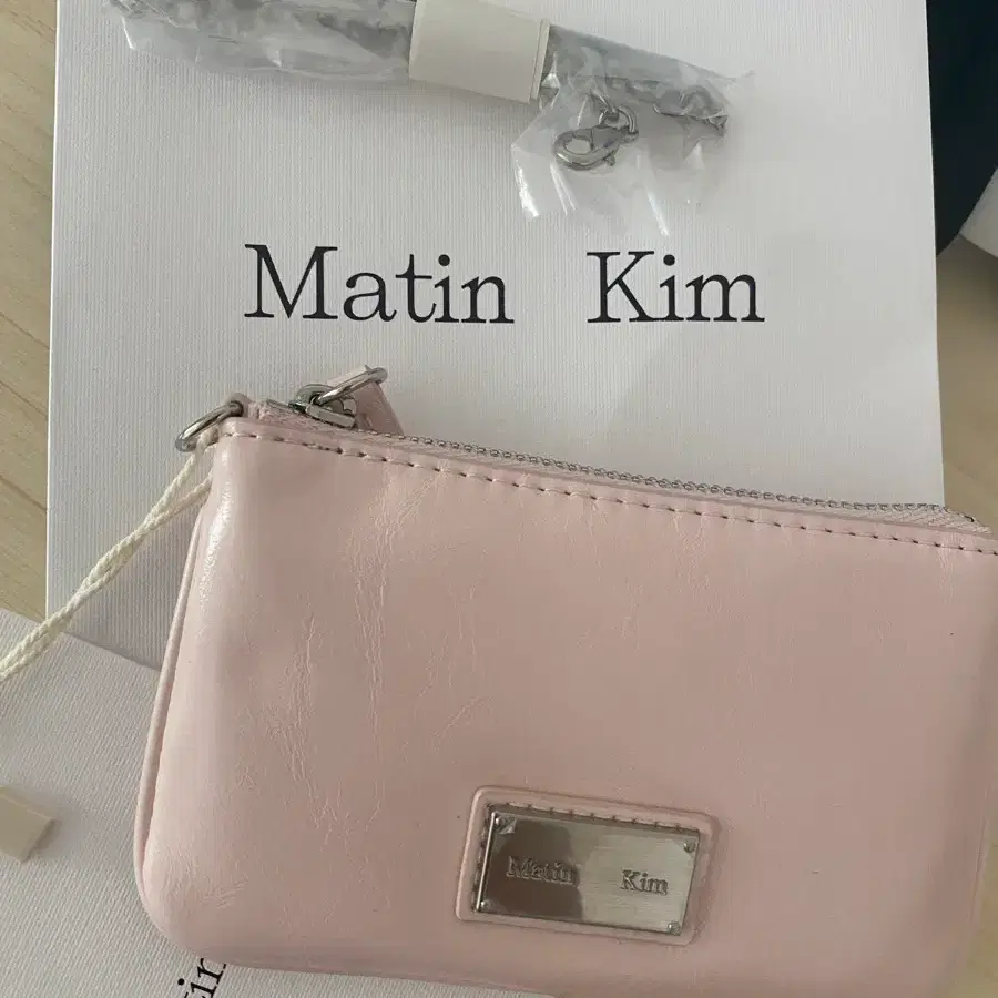 (사 상품) 마뗑킴 체인 미니 코인 월렛 핑크