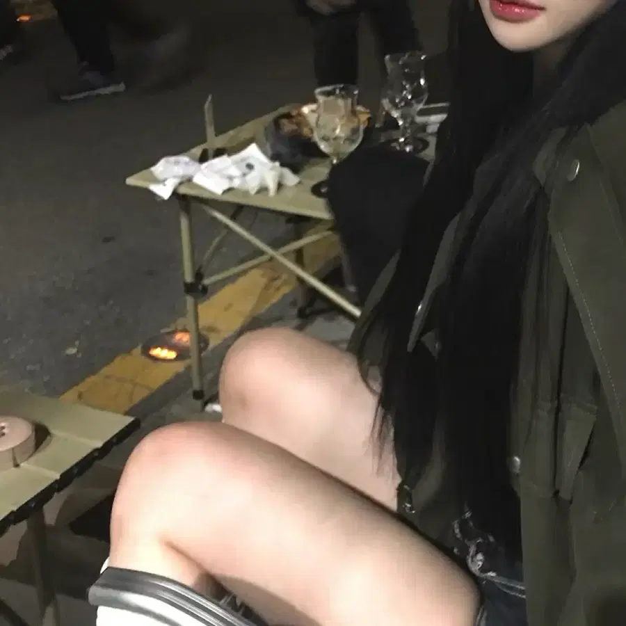 착샷) 핑크 3부 레깅스