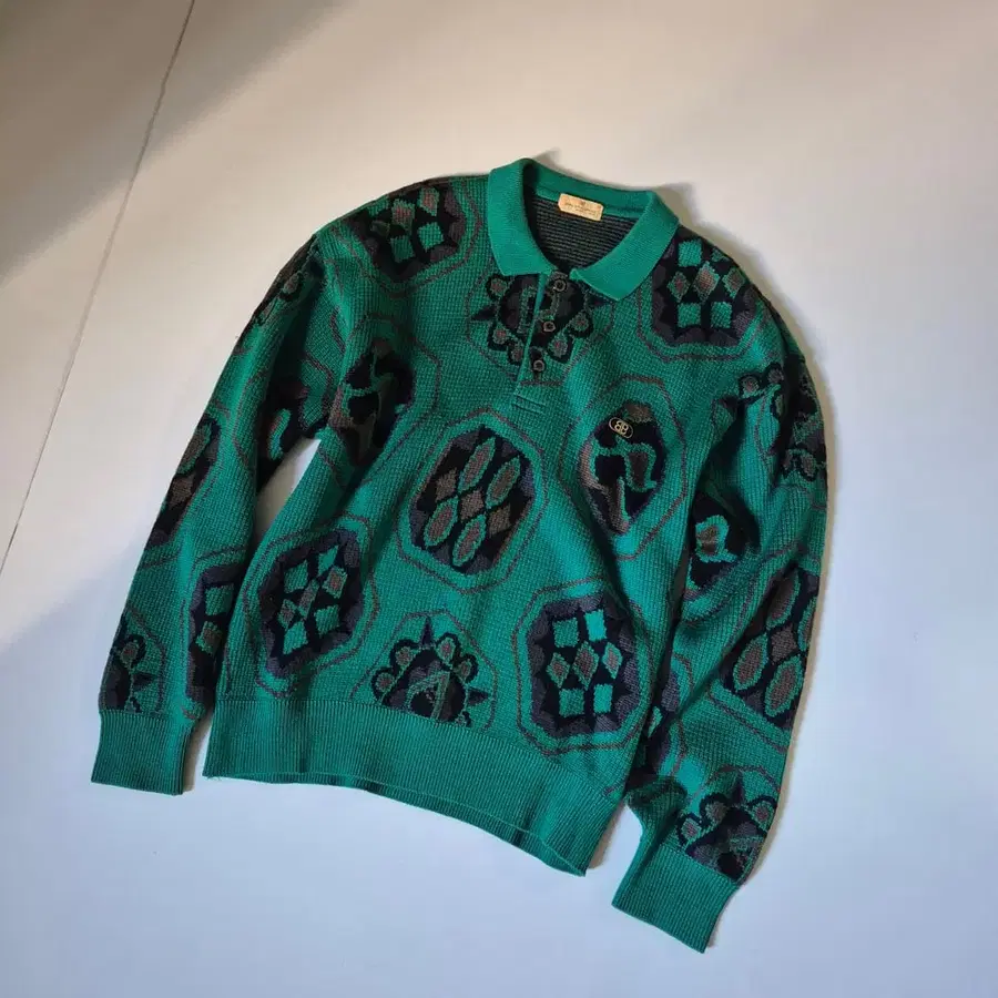 Balenciaga 올드 발렌시아가 스포츠 기하학 패턴 니트
