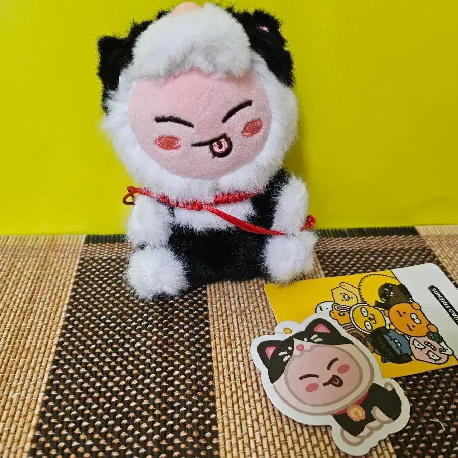 카카오프렌즈 어피치 고양이 후드 인형 키링 8cm 가방걸이 정품 태그있음 새상품