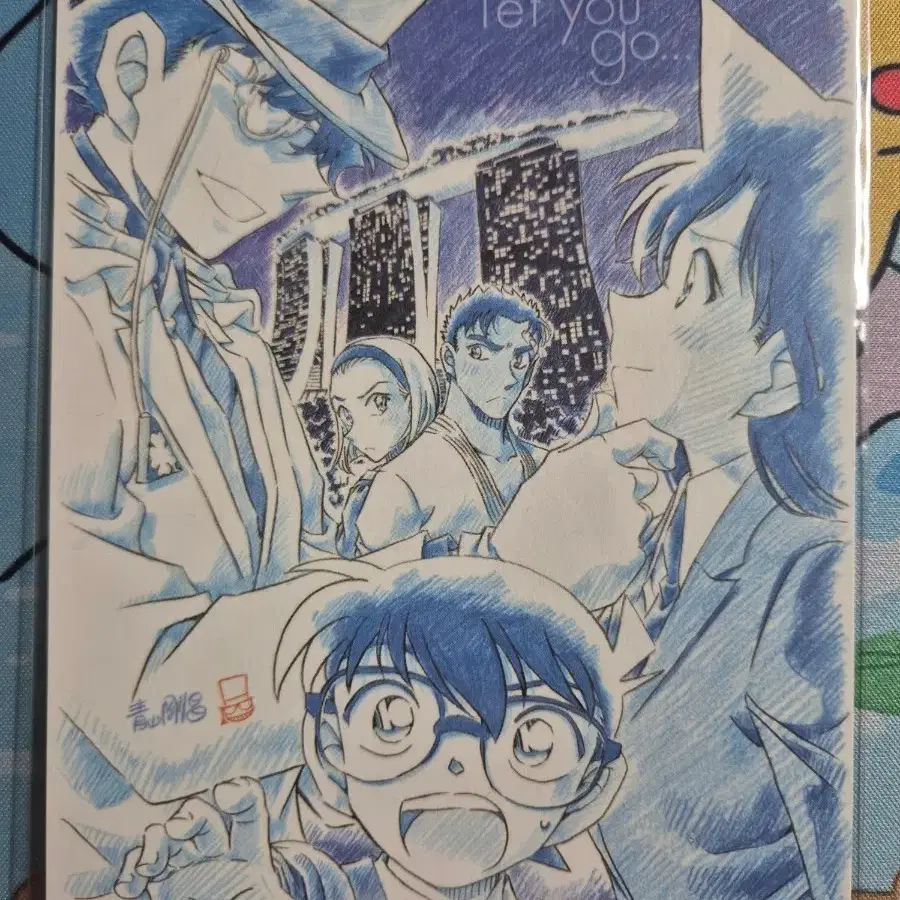 명탐정코난 극장판 특전 감청의권 전율의 악보 원화 엽서 포스터