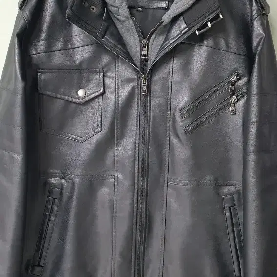 이중 페이크 후드자켓 2XL 105~110호