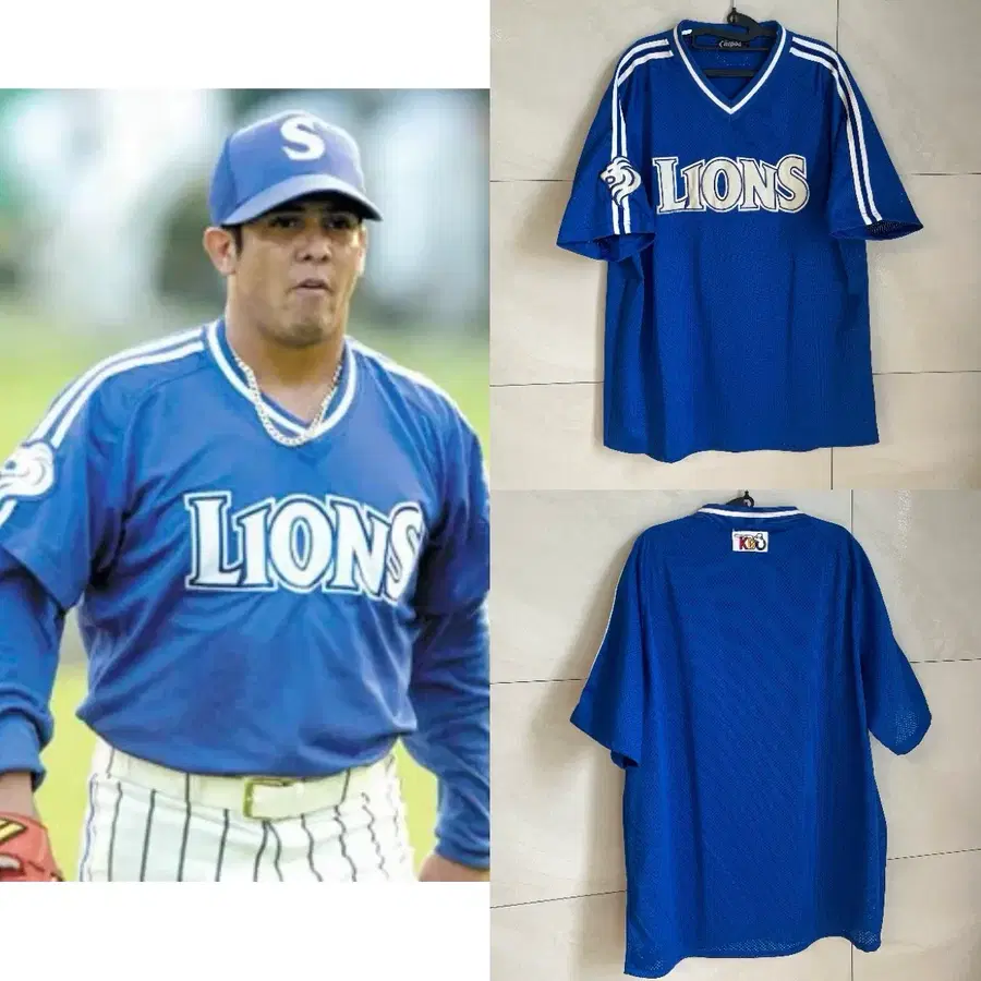 (2XL)2002 한국 시리즈 우승 삼성 라이온즈 노마킹 야구 유니폼