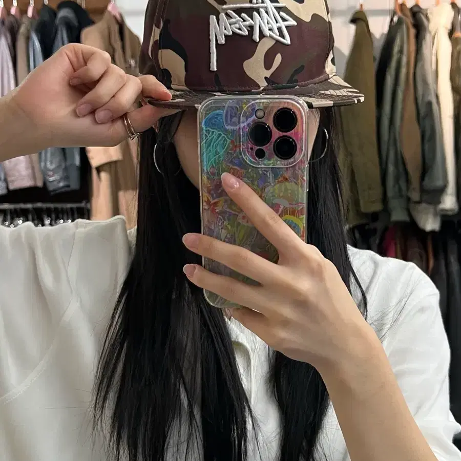 Stussy 스투시 카모 플라쥬 캡