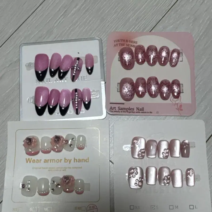 핑크계열 네일 개당 2000원