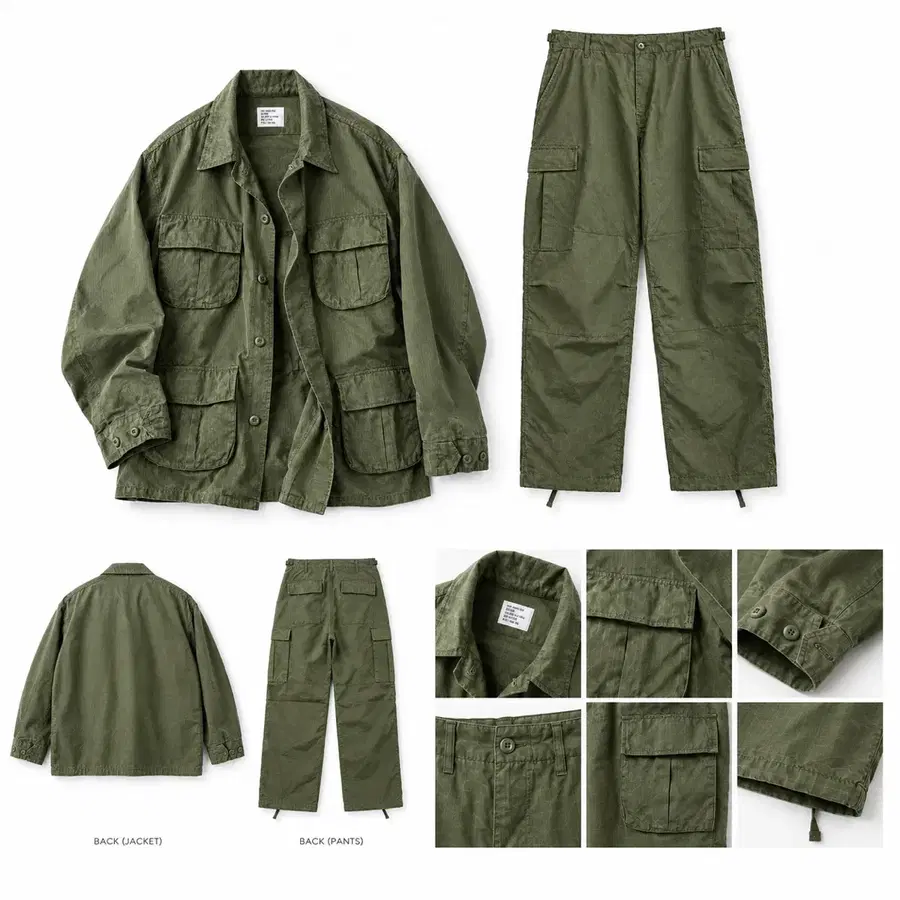 military 밀리터리 미군 정글퍼티그 자켓 팬츠 세트