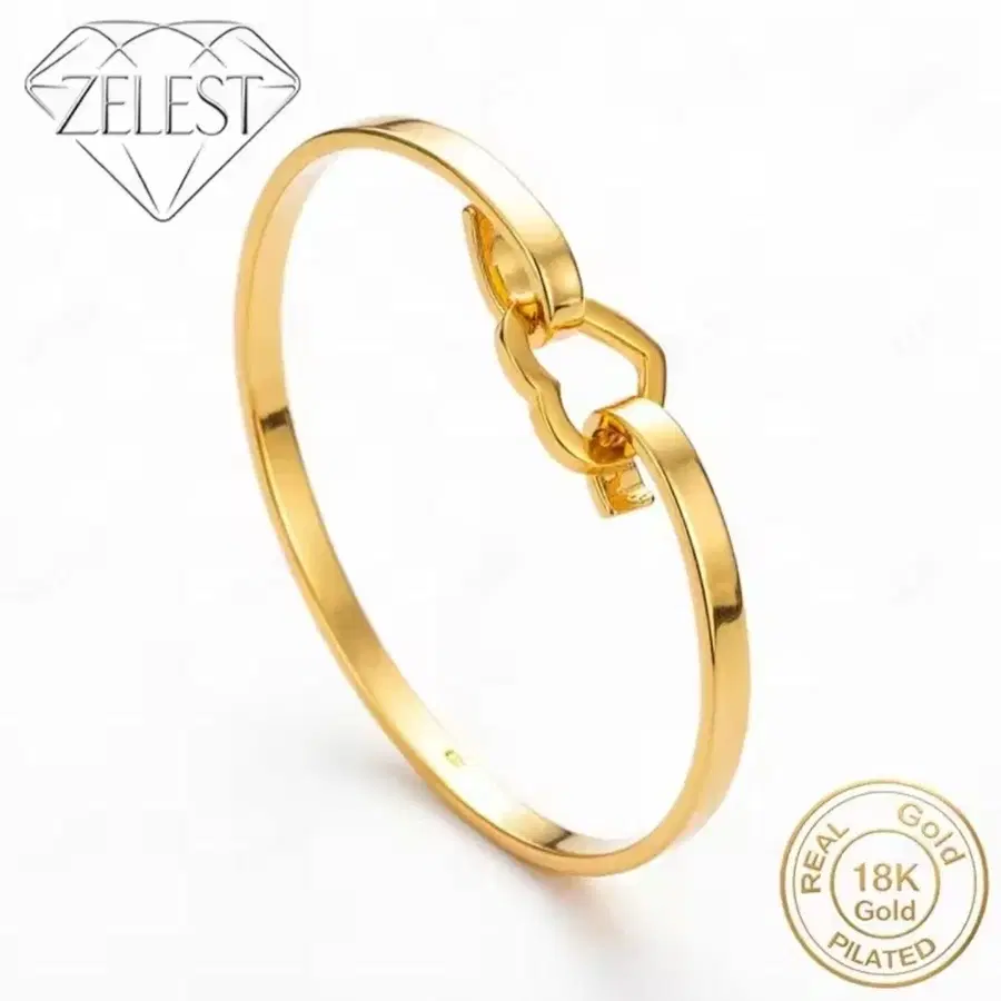 ZELEST 18K 골드 도금 팔찌