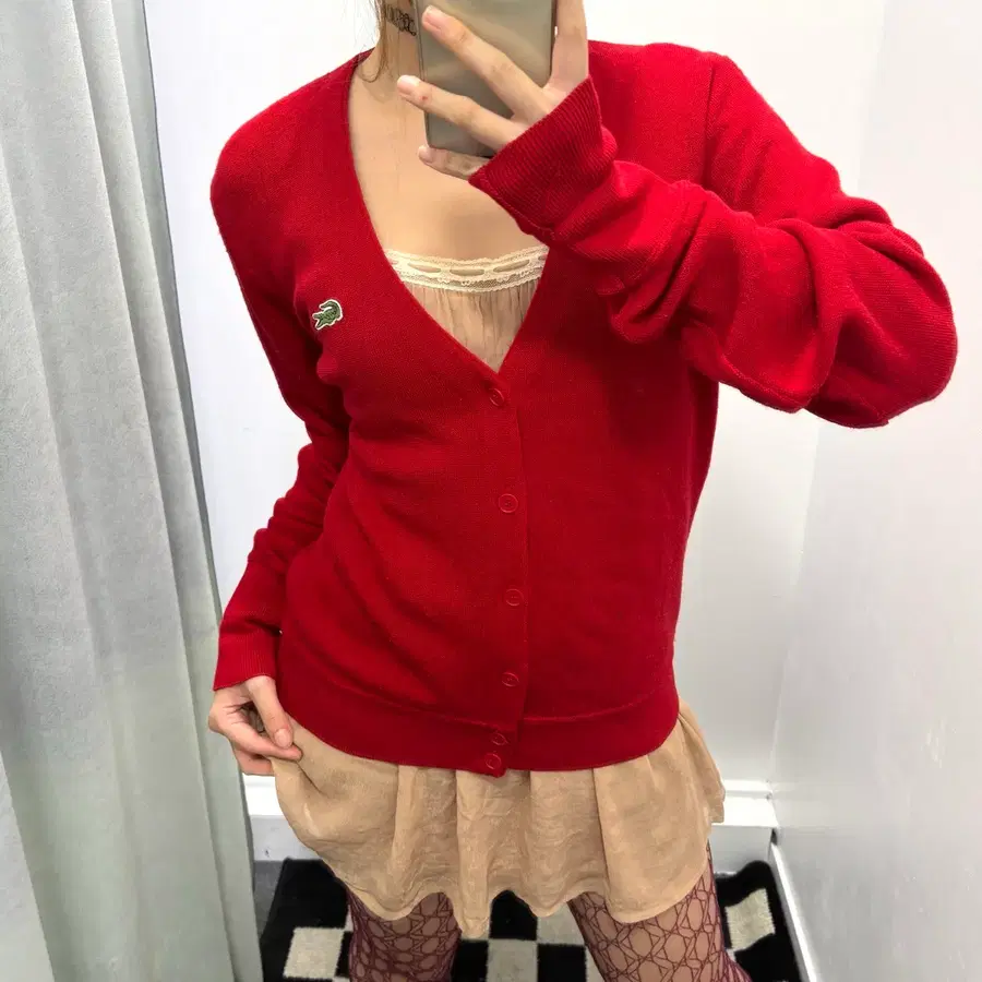라코스테 레드 가디건