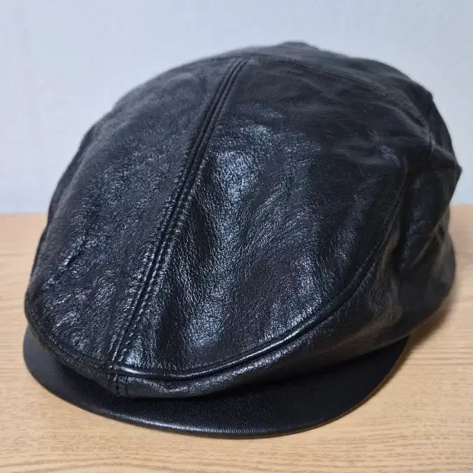 폴햄 블랙 소가죽 헌팅캡 57cm 가능