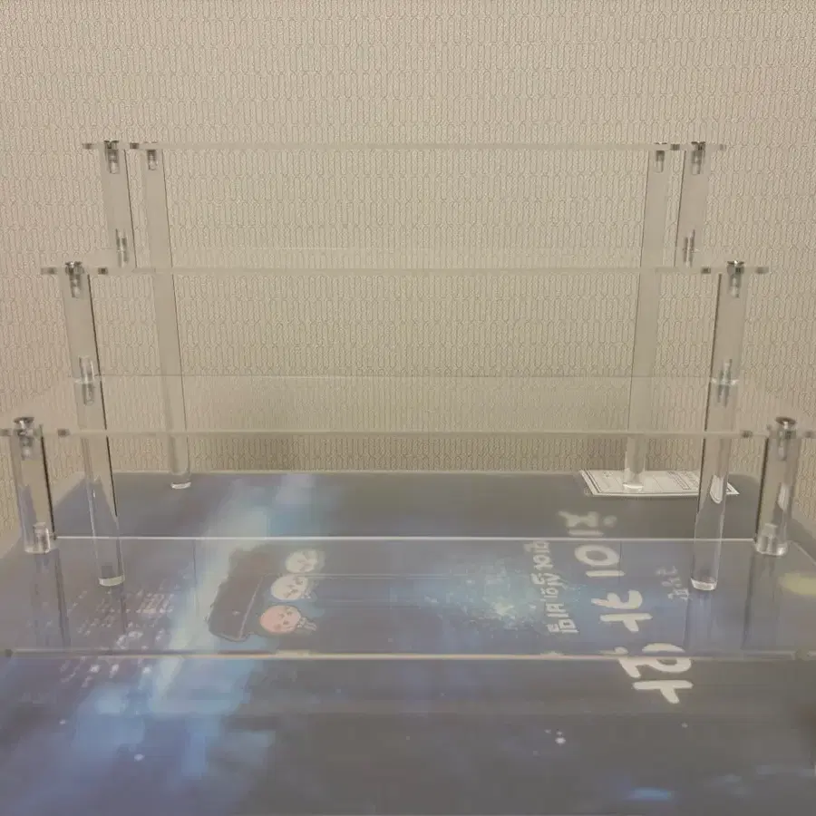 아크릴 계단 피규어 진열대 레고 받침대 4단