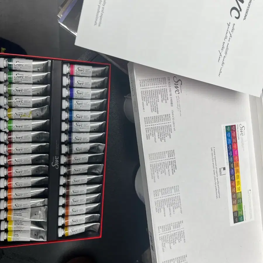 신한 최고급 전문가용 수채화물감 15ml x 32색