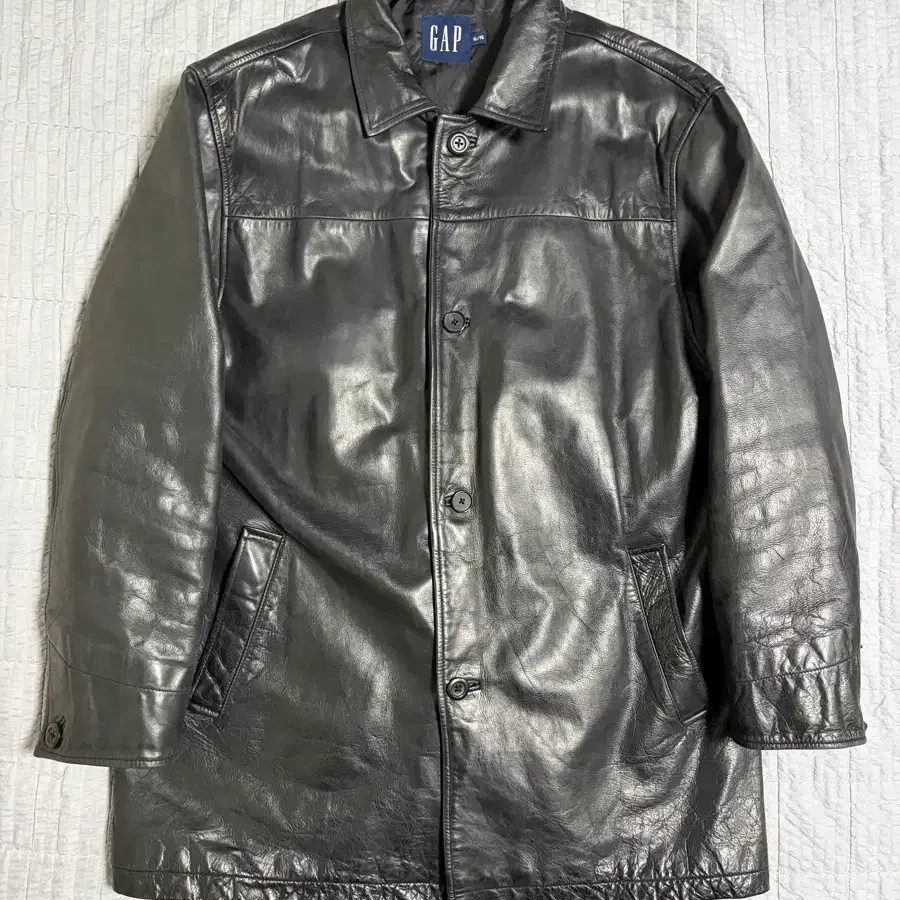[GAP] old gap 올드갭 레더 카코트 블랙 XL