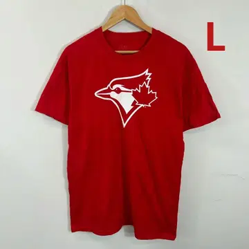 MLB 블루제이스 프린트 티셔츠 빨간색 토론토 캐나다 데이 구제 의류
