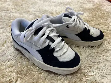 PUMA 스니커즈 화이트 네이비 24.5cm
