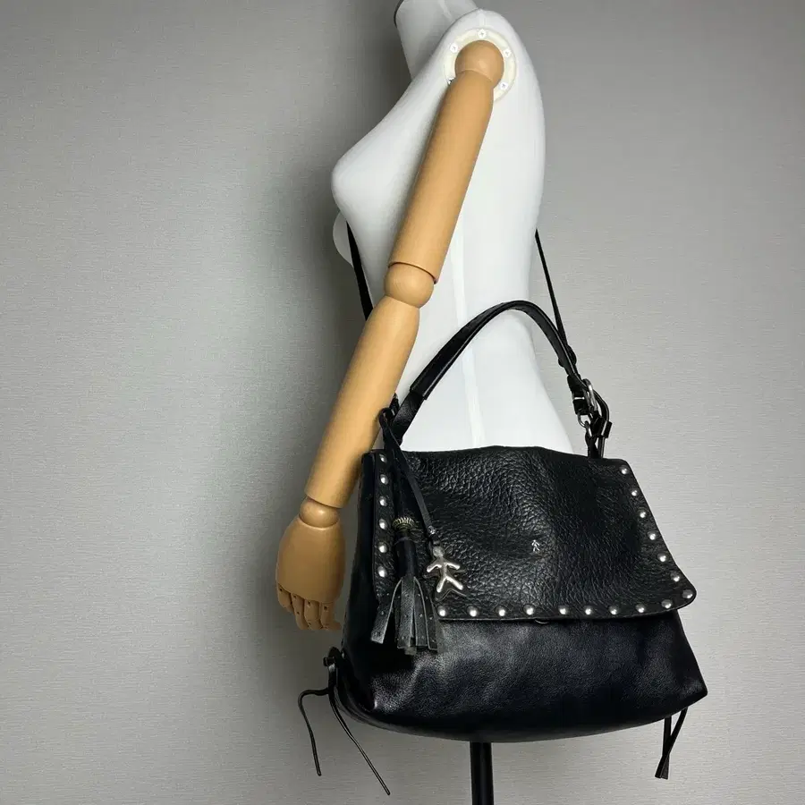 Henry Beguelin Studded Leather Bag