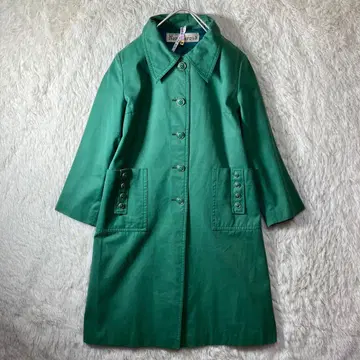 새상품급 80s 90s 롱 코트 A라인 그린 그린 일본제 L 상당