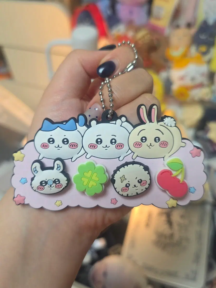 Chiikawa Raccho Momonga keyring