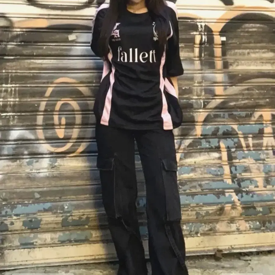 fallett 스포츠 클럽 풋볼 져지 블랙 L 사이즈