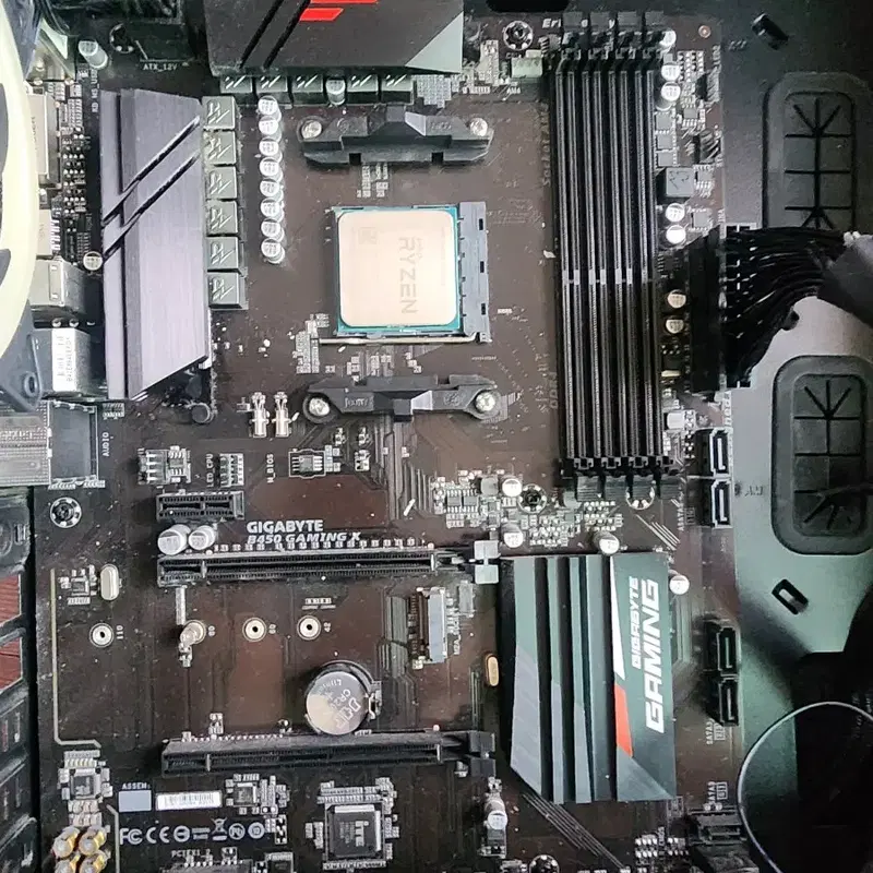 amd7 2700x cpu, b450 gaming x 메인보드, 프리즘 쿨러