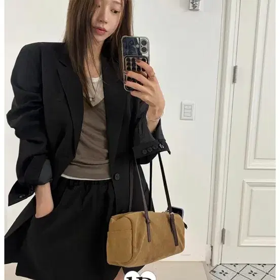 유어디어 여자 검정 오버핏 자켓 (유디로우클린자켓)