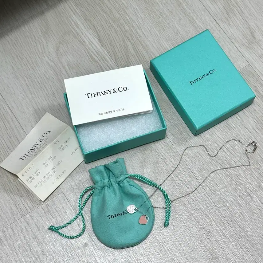 [本物]ティファニー＆コリターンツダブルハートピンクローズネックレスTiffany＆coフルボックス