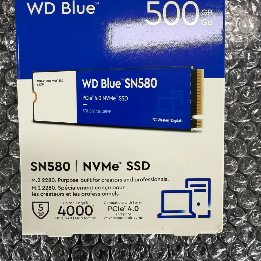 WD Blue SN580 500GB NVMe SSD (미개봉)