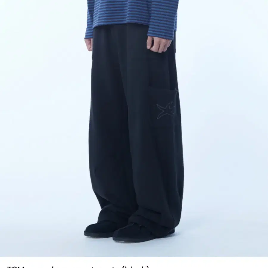 더콜디스트모먼트 카고 로고 스웻팬츠 블랙M