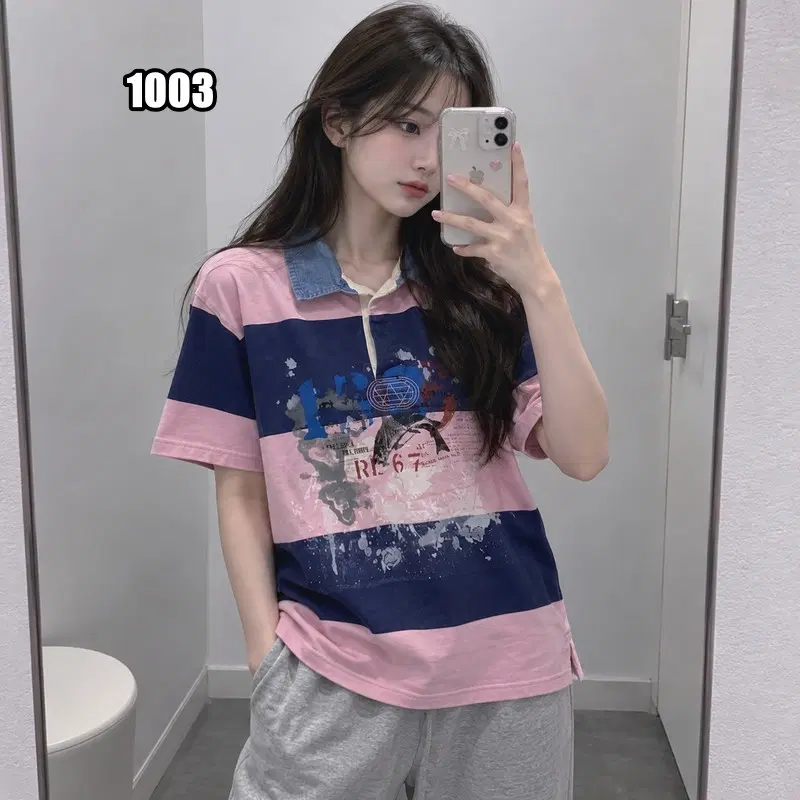 L 폴로 랄프로렌 RL67 그래픽 럭비 셔츠