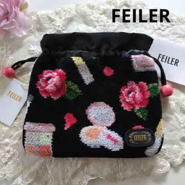 FEILER 페이러 복조리 파우치 블랙 화장품 패턴