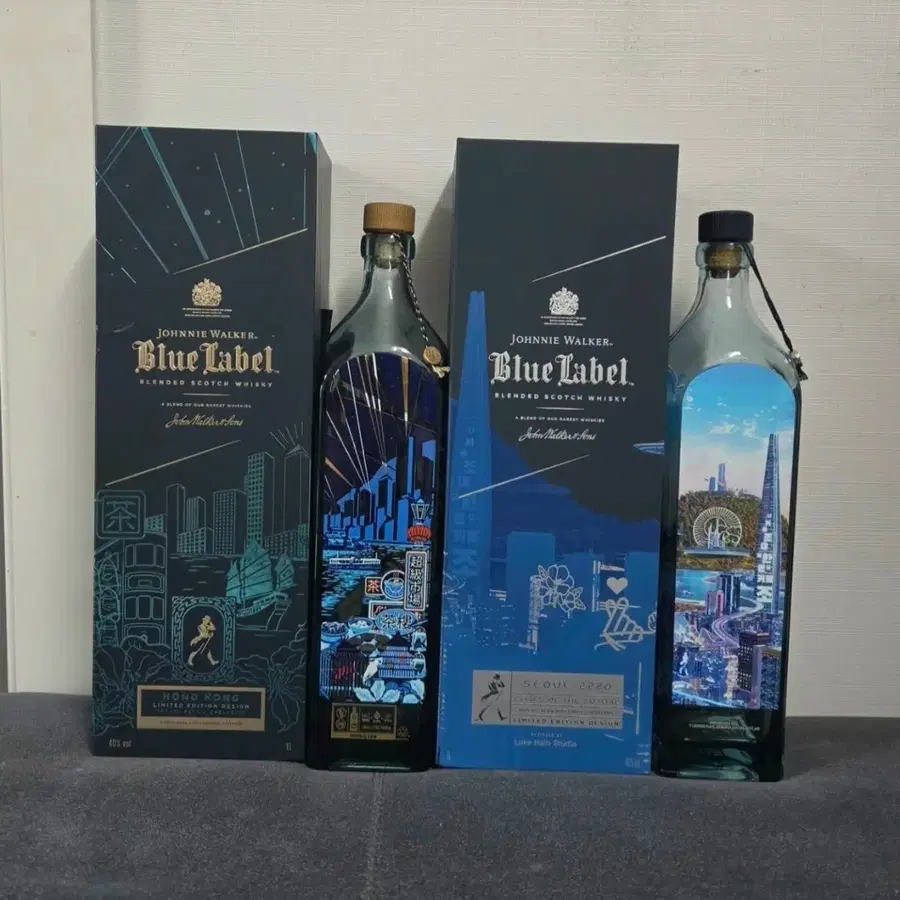 조니워커 홍콩 에디션,서울 2220 에디션 위스키 공병