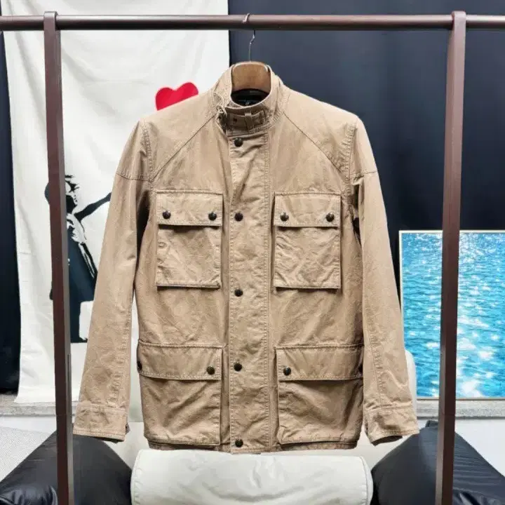 남성100) A.P. C. 포켓 워크 자켓 밀키브라운