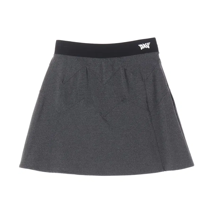 피엑스지 PXG 22FW 쉐브론 플레어 스커트 멜란지 그레이