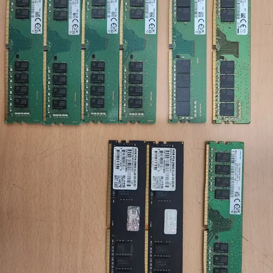 삼성 램 DDR4 3200AA 7개+ GAIL 25600(서린,평생보증) 2개