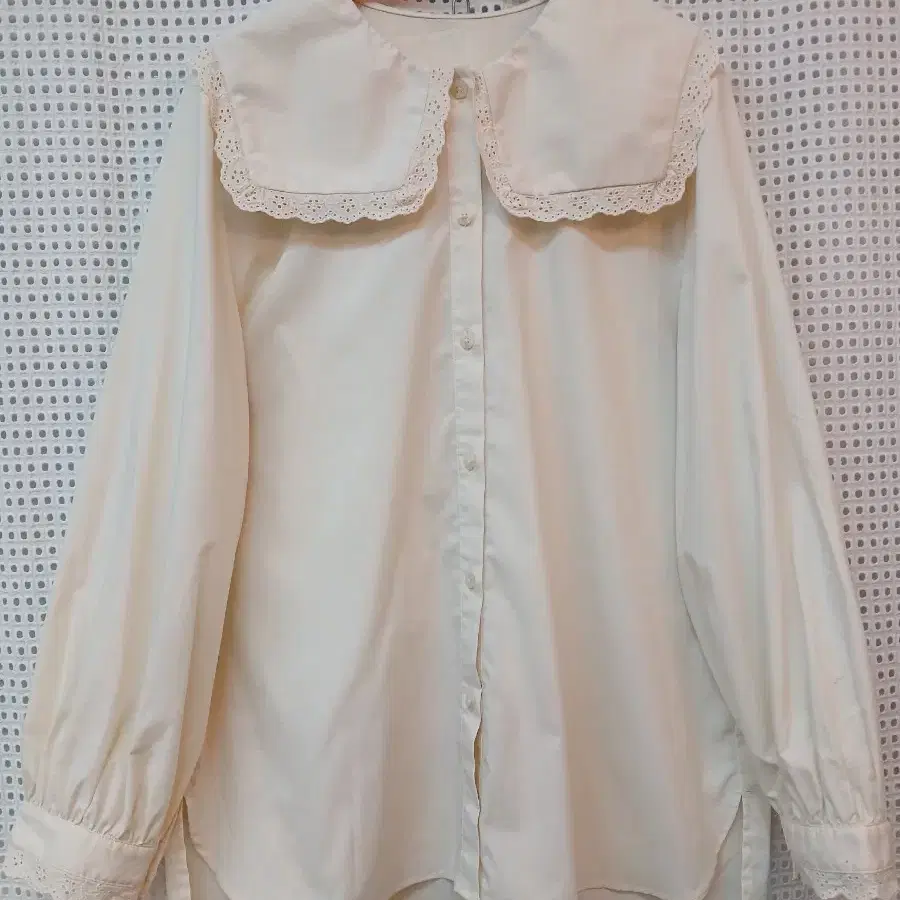 밀라 레이스 카라 블라우스 아이보리 77