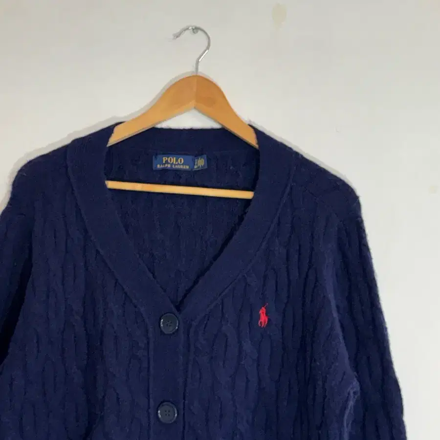 폴로 랄프로렌 네이비 케이블 가디건 S