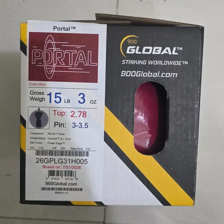 새볼링공 900 글로벌 포털 볼 레드 15LB 3OZ