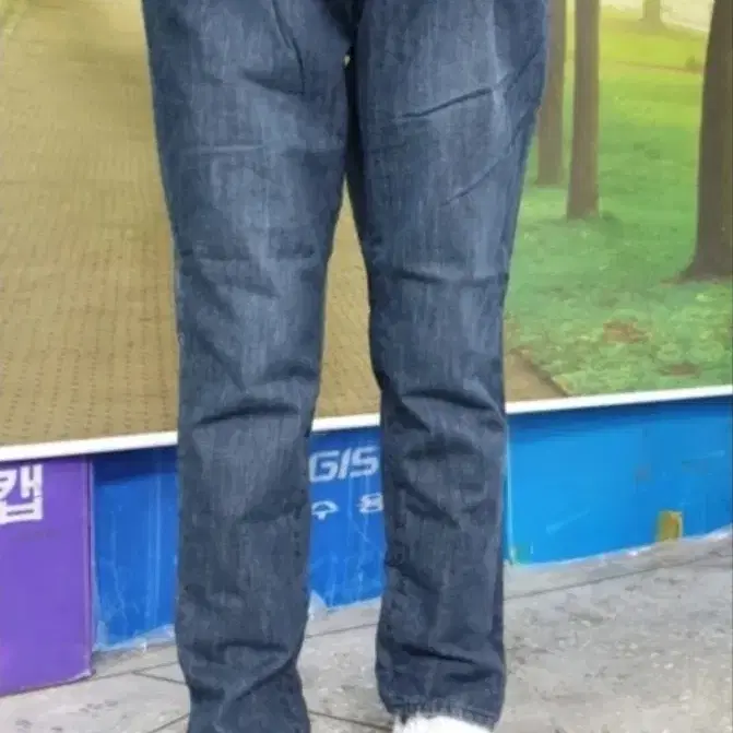 여성  청바지 원턱  워싱청바지  우라안감