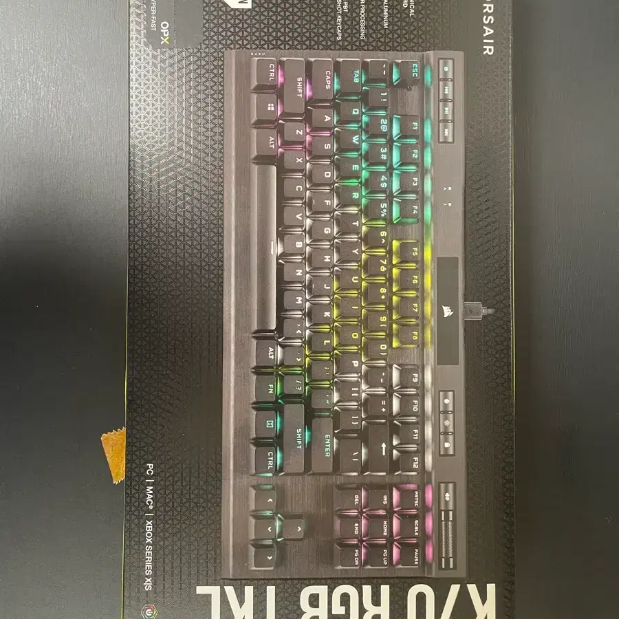 풀윤활 커세어 K70 RGB TKL OPX 광적축 게이밍 키보드