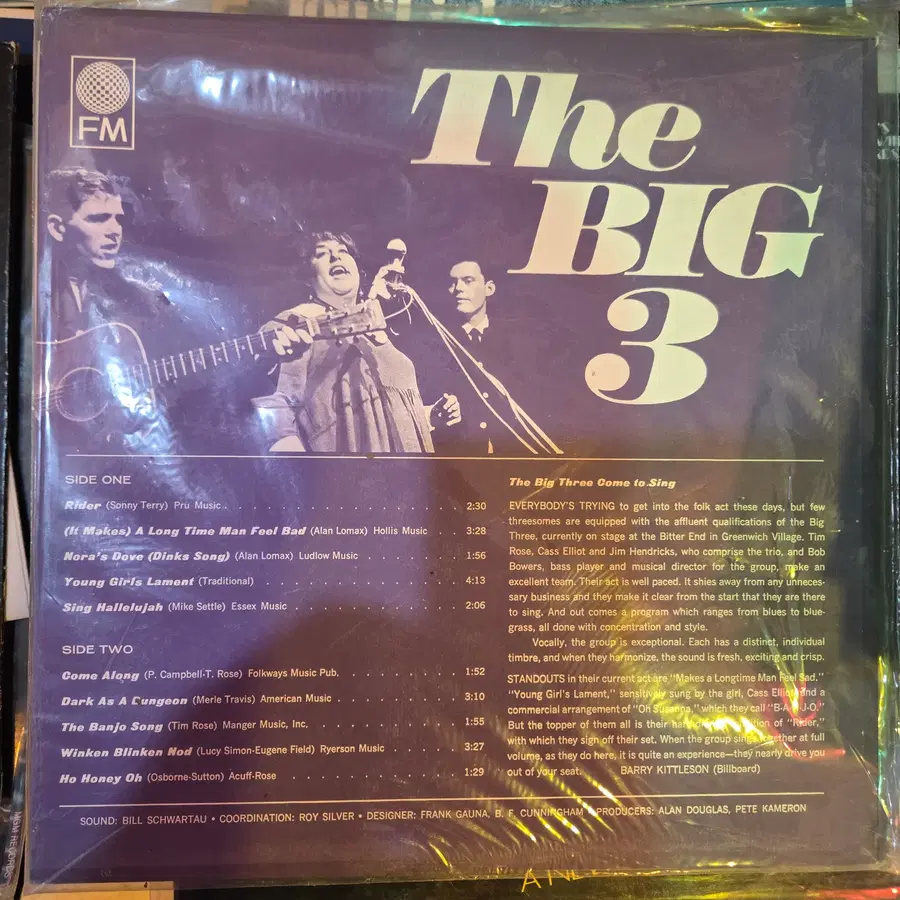 혼성 3인조 포크 그룹 더 빅 쓰리(The Big 3)가 1963년에 발표한 기념비적인 셀프 타이틀 데뷔 앨범 The Big 3