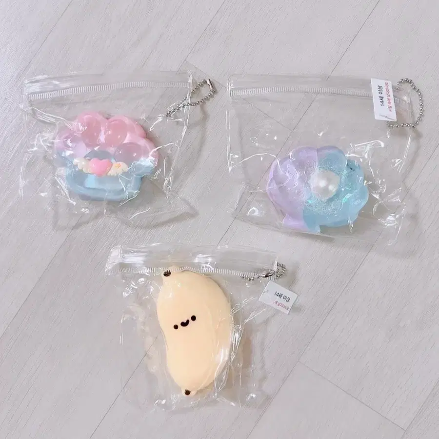 무지개, 조개, 바나나  말랑이 키링 / 새상품