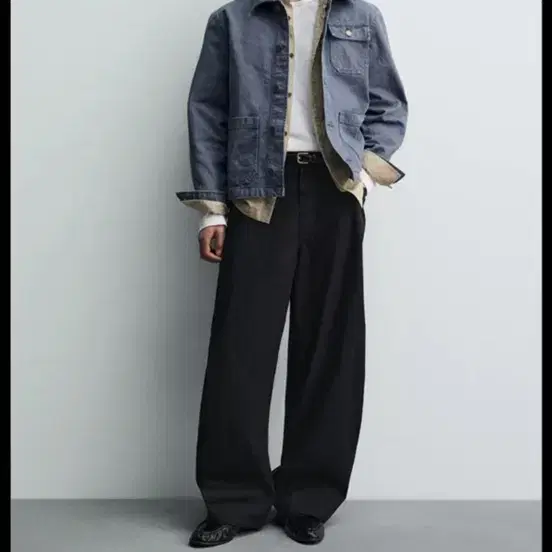 자라, zara 프렌치 워크자켓(캔버스 워싱 자켓)