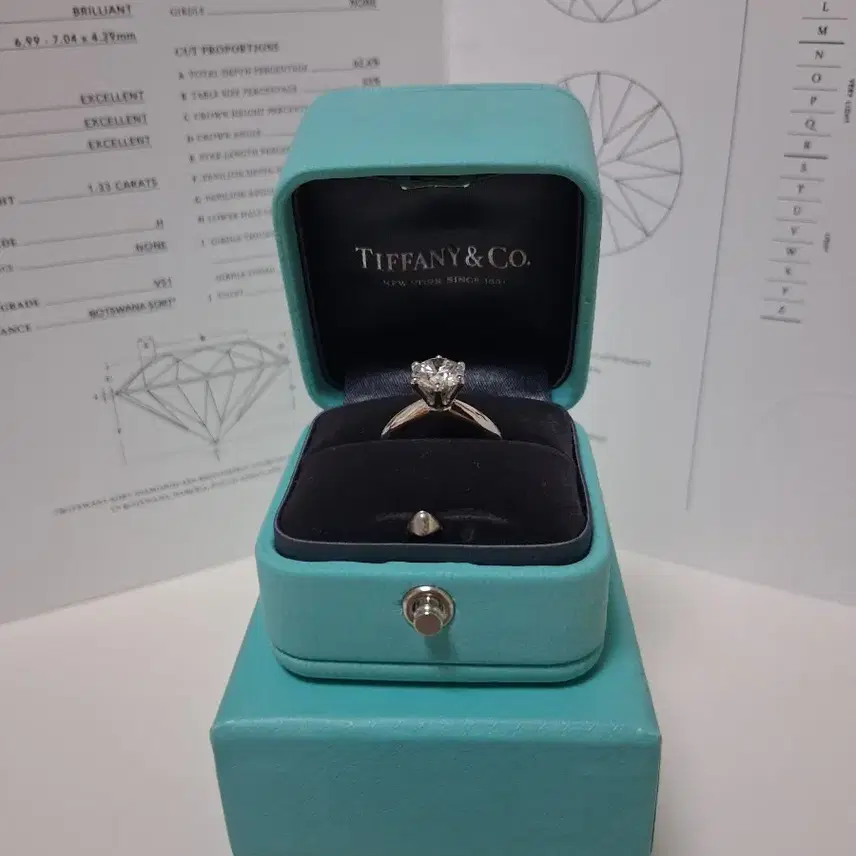 티파니앤코 티파니 1.3ct 캐럿 다이아 반지 플래티늄 링/ 1캐럿 사진 5