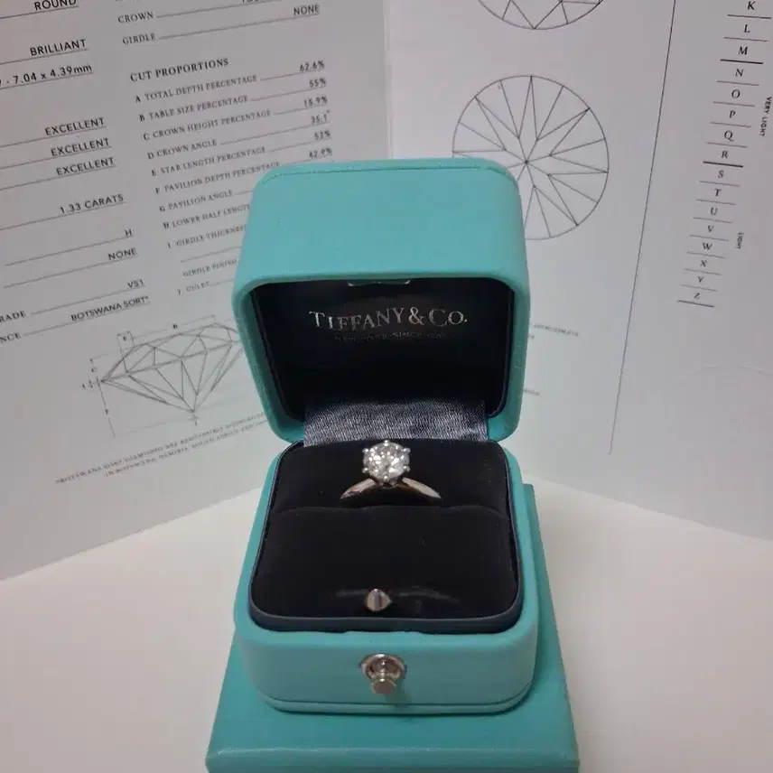 티파니앤코 티파니 1.3ct 캐럿 다이아 반지 플래티늄 링/ 1캐럿 사진 6