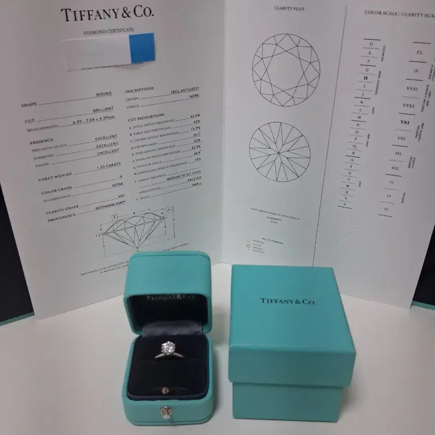 티파니앤코 티파니 1.3ct 캐럿 다이아 반지 플래티늄 링/ 1캐럿 사진 7