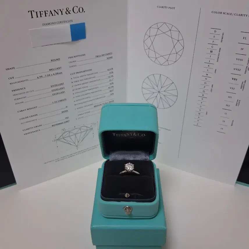 티파니앤코 티파니 1.3ct 캐럿 다이아 반지 플래티늄 링/ 1캐럿 사진 8